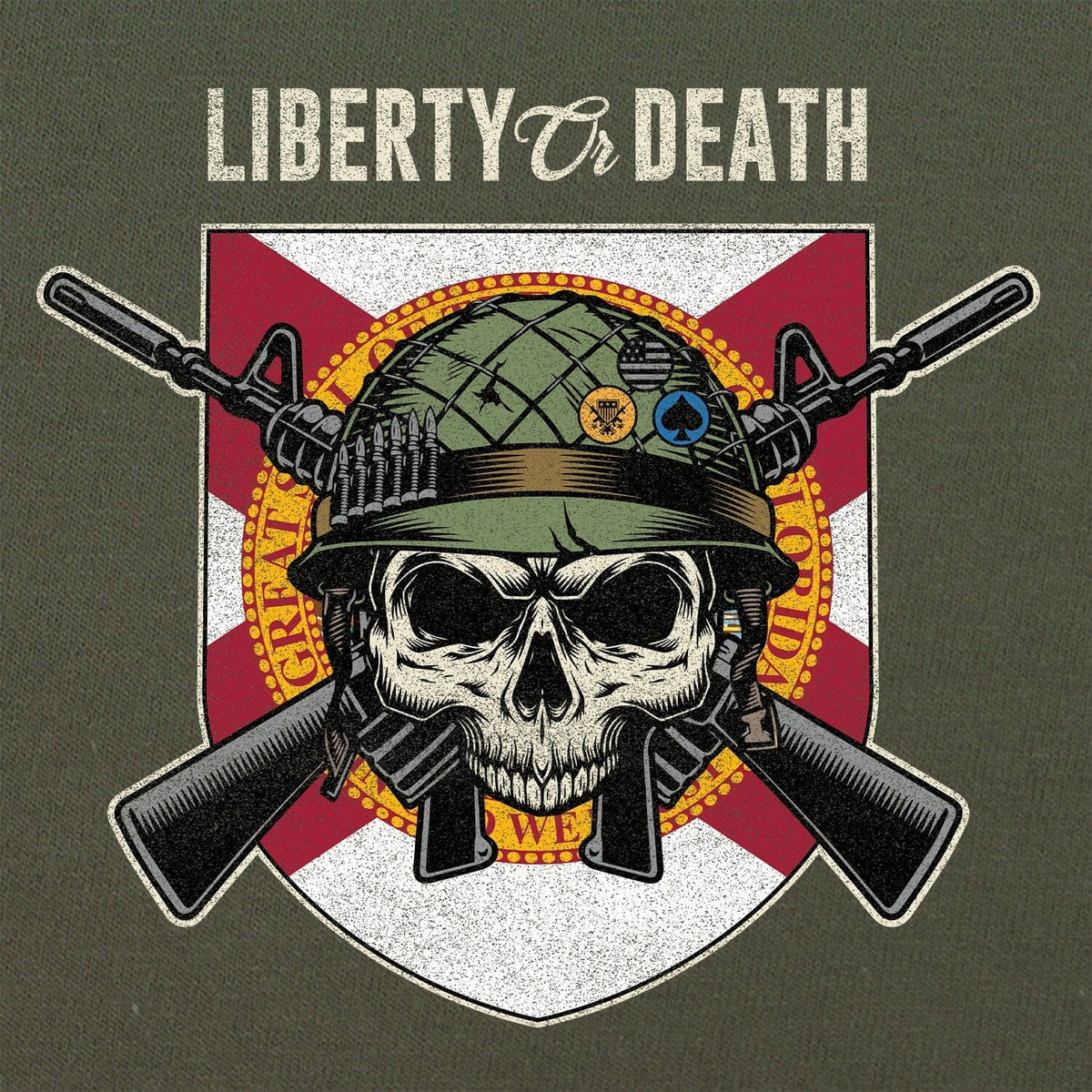 Liberty or Death Florida Skull Hoodie Hoodies