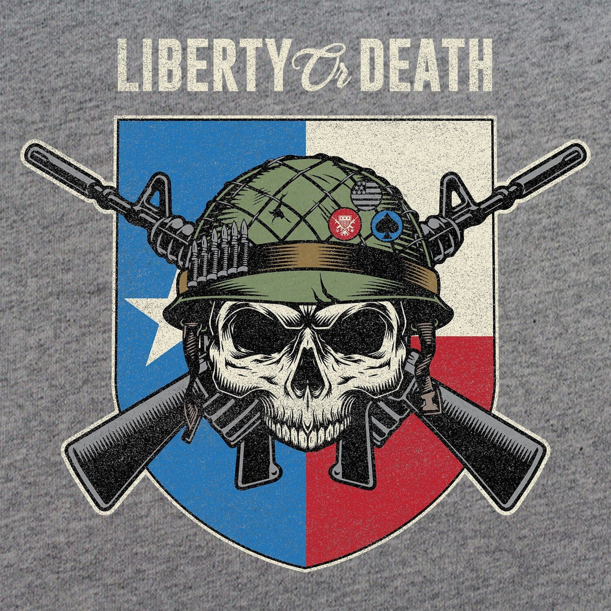 Liberty or Death Texas Skull Hoodie Hoodies