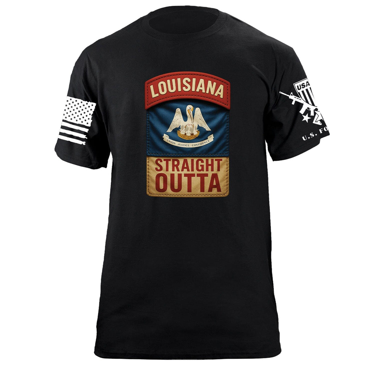 State Tab Shirt: Louisiana Shirts 86405-S-BK