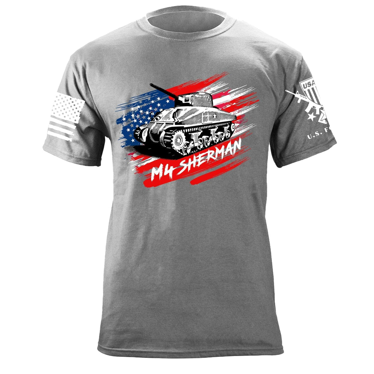 M4 Tank Flag T-Shirt Shirts 87214-S-HG