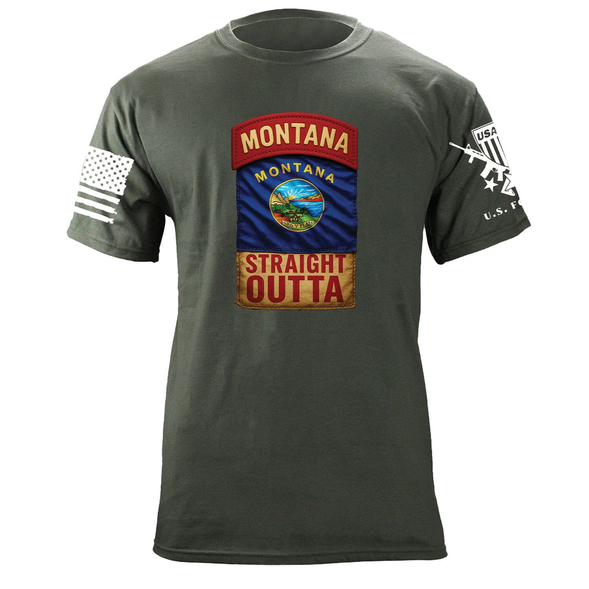 State Tab Shirt: Montana Shirts 86410-S-MG