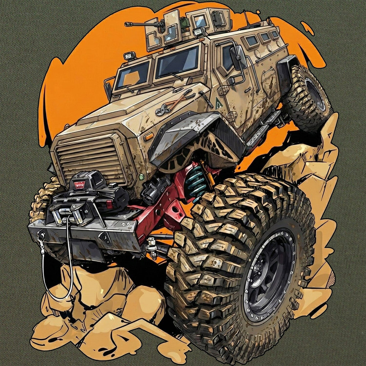 MRAP Monster Truck T-Shirt Shirts