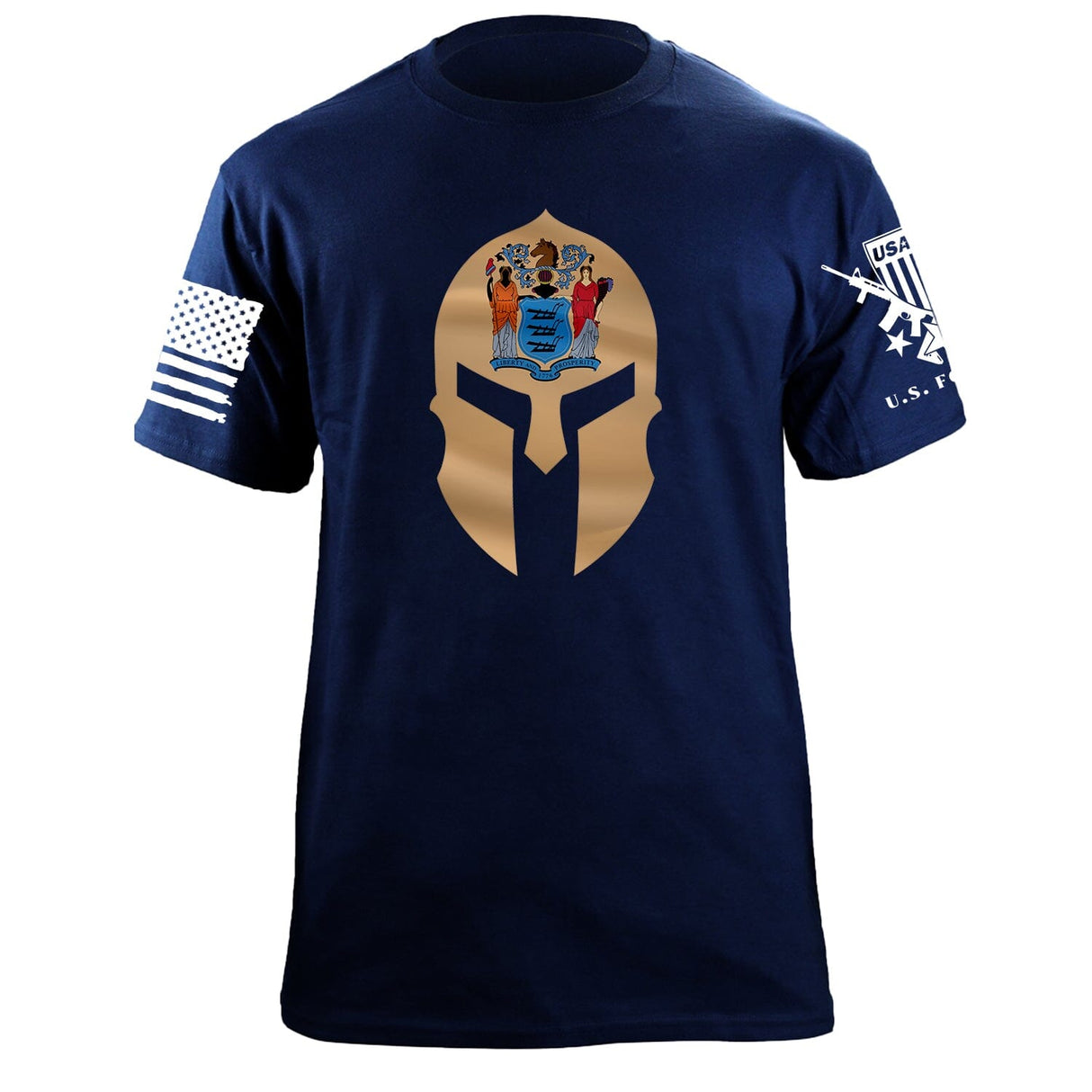 New Jersey Spartan T-Shirt Shirts 87992-S-NAVY