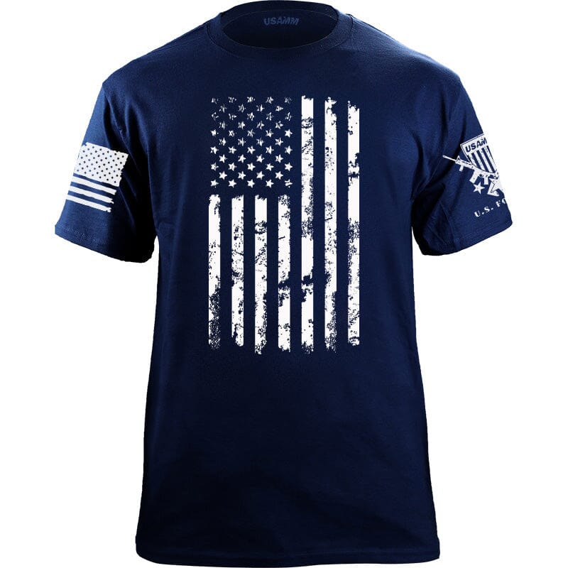 One Color US Flag Distress T-shirt Shirts YFS.3.085.1.NYT.1