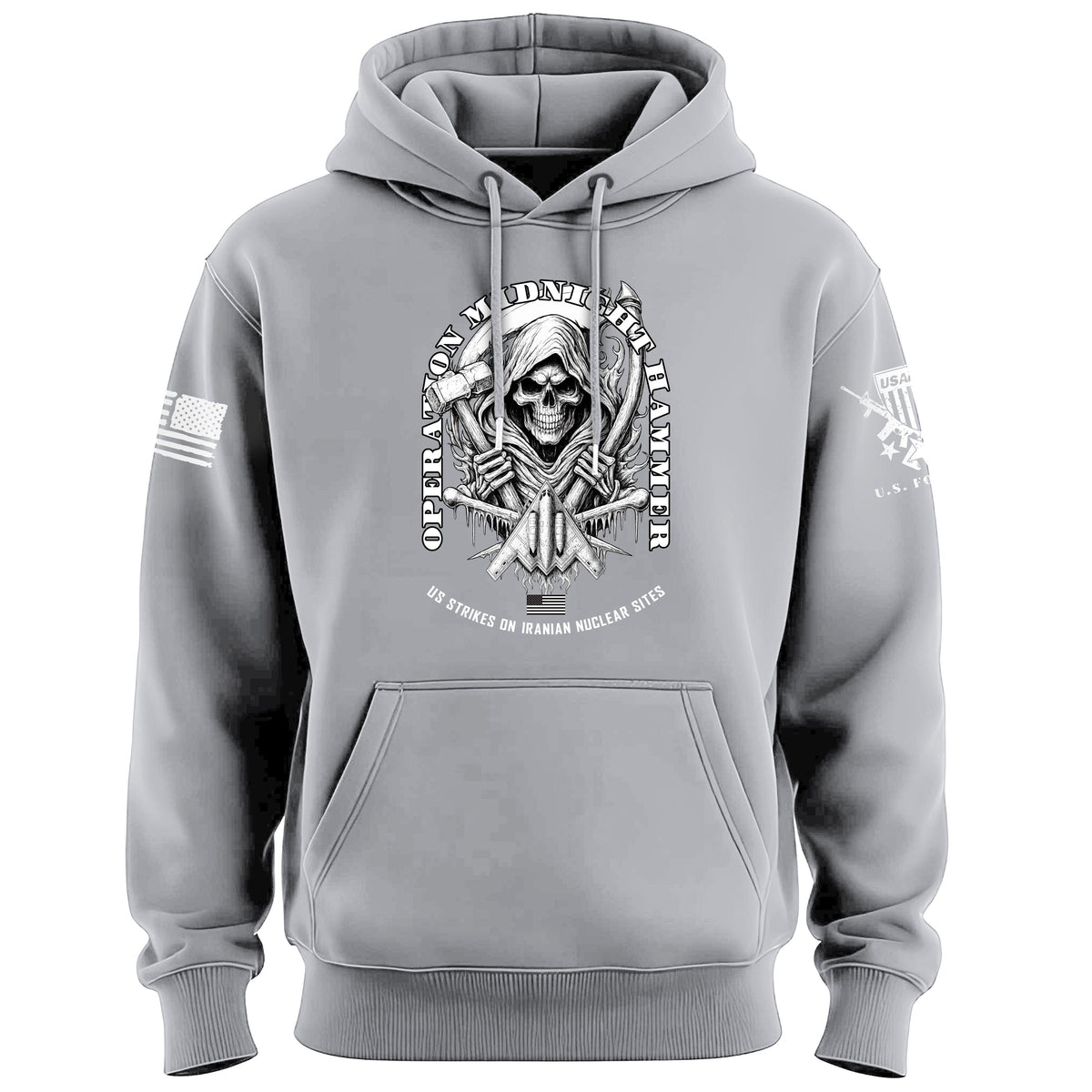 Operation Midnight Hammer B&W Hoodie Hoodies 100178-S-HG