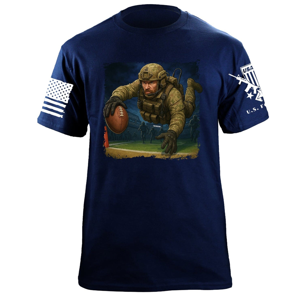 Operator Football 3 T-Shirt Shirts 87441-S-NAVY