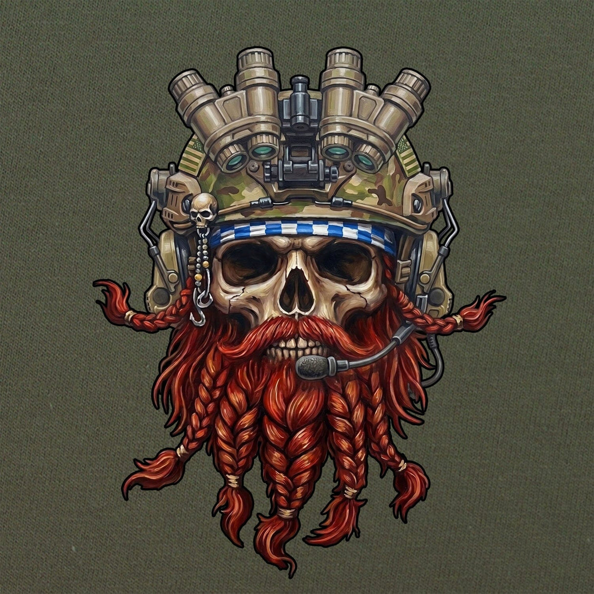Operator Redbeard Skull T-Shirt Shirts