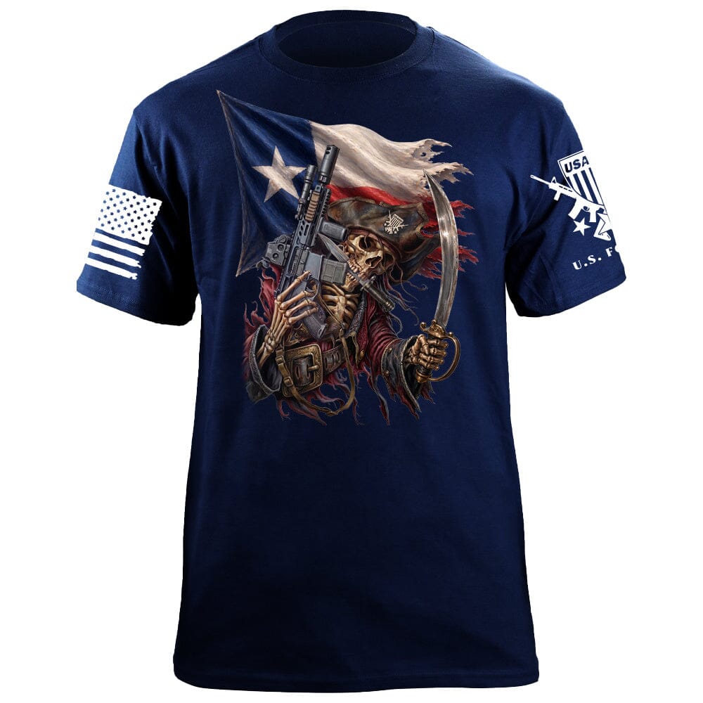 Texan Pirate T-Shirt Shirts 88211-S-NAVY