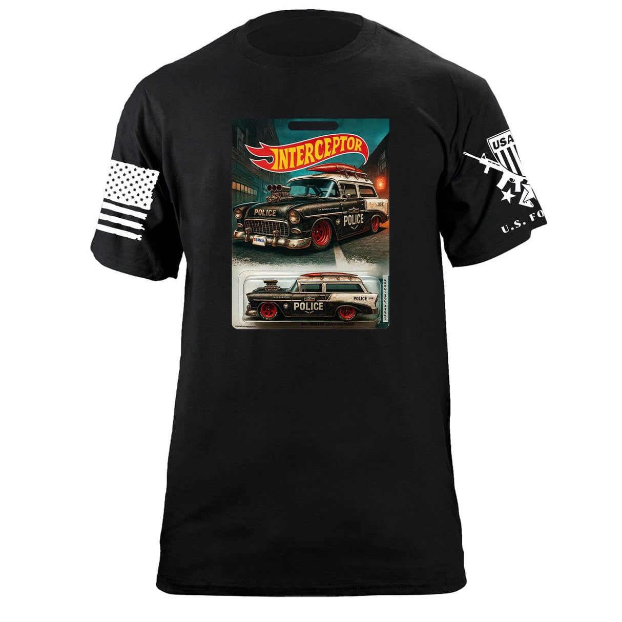 Police Surf Wagon T-Shirt Shirts 87447-S-BK