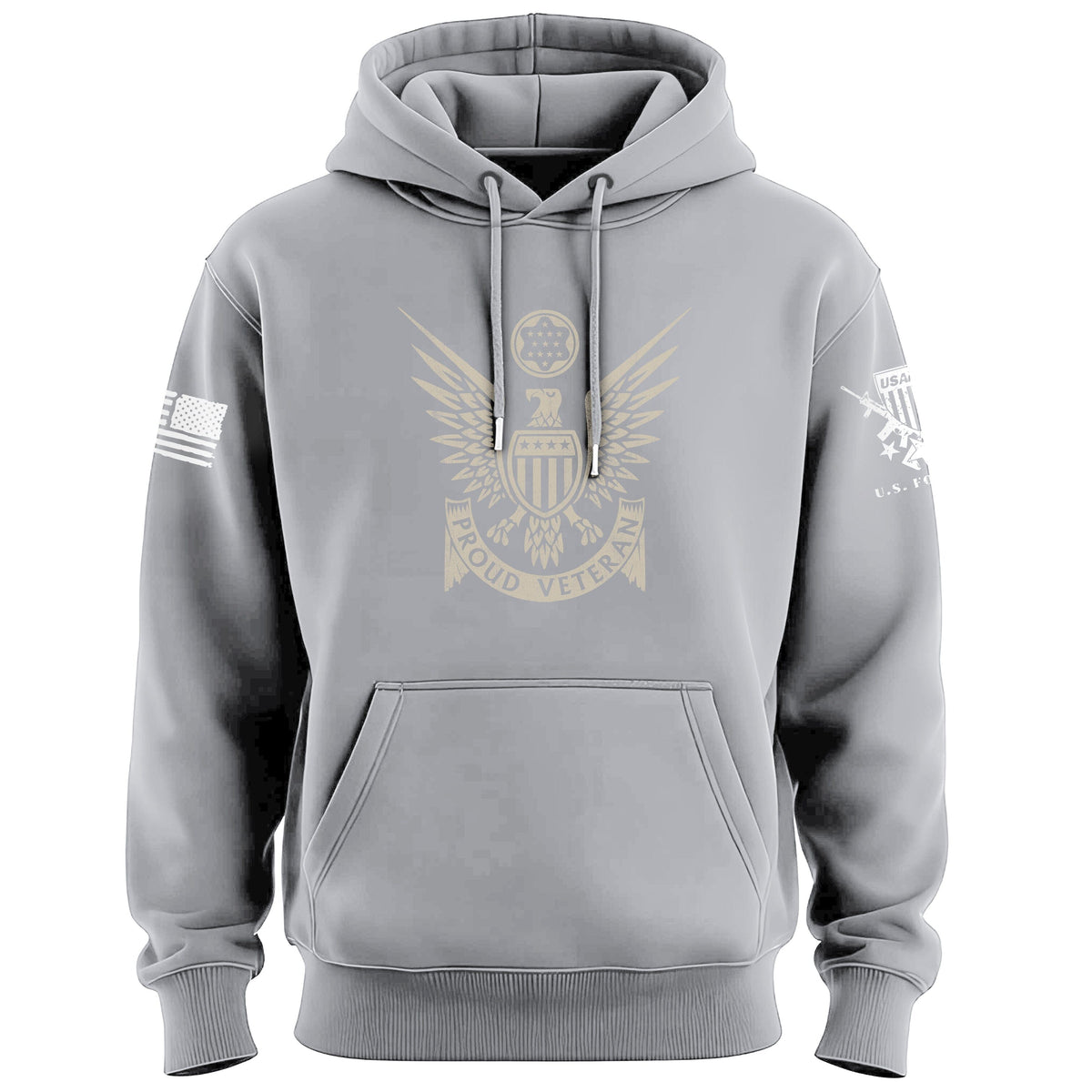 Proud Veteran Stylized Eagle Hoodie Hoodies 100223-S-HG