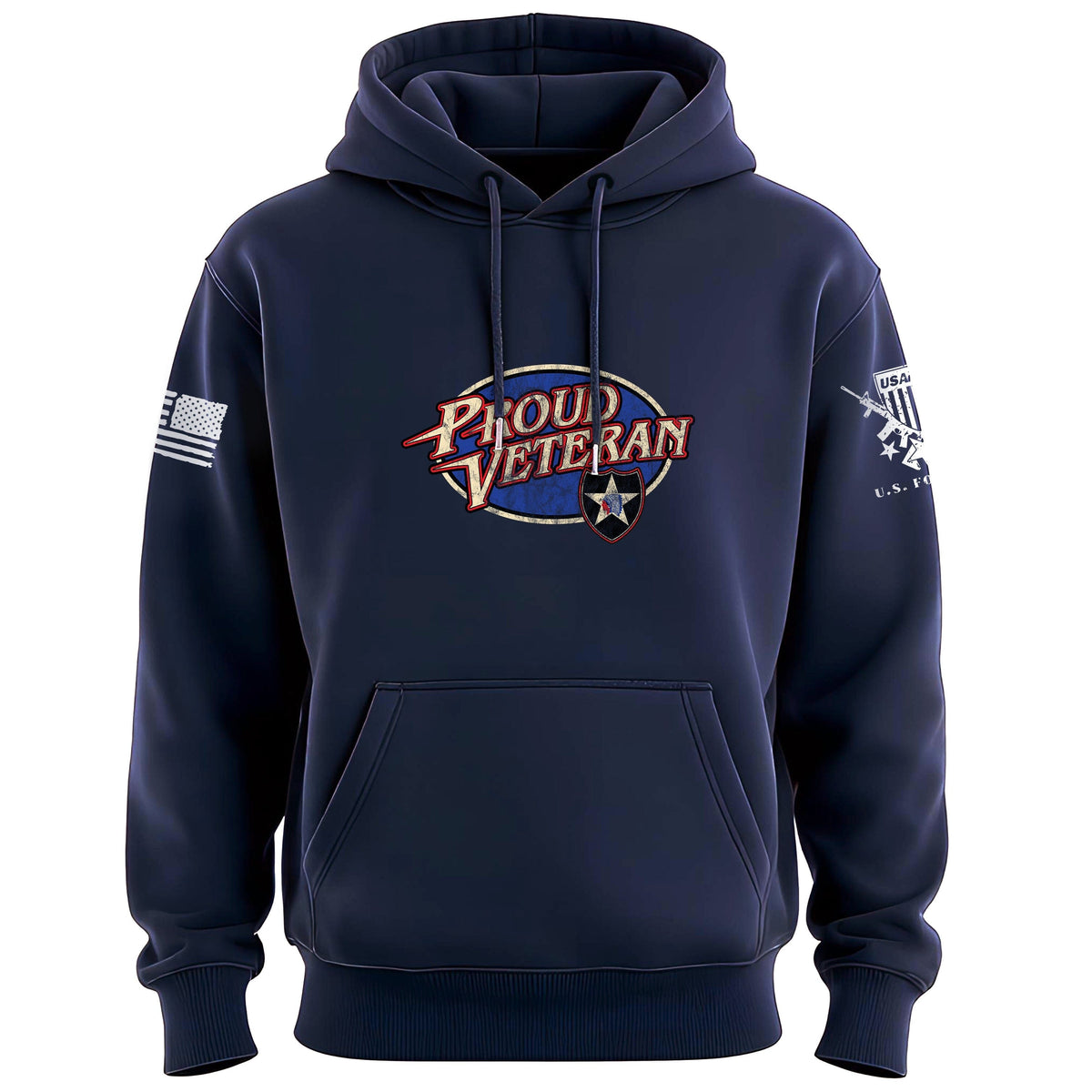 Proud Vet 2nd infantry Hoodie Hoodies 100220-S-NAVY