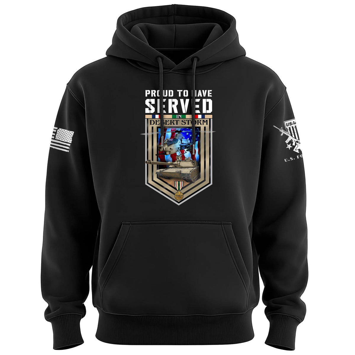 Proud to Have Served in Desert Storm Hoodie Hoodies 100219-S-BK