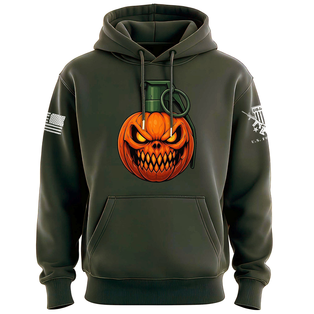 Pumpkin Grenade Hoodie Hoodies 100225-S-MG