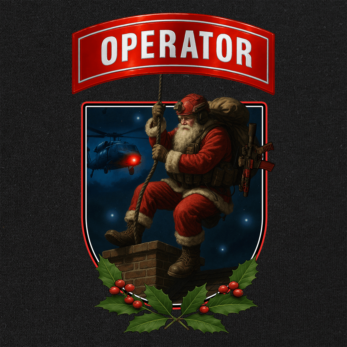 Sgt. Santa Operator Holly T-Shirt Shirts