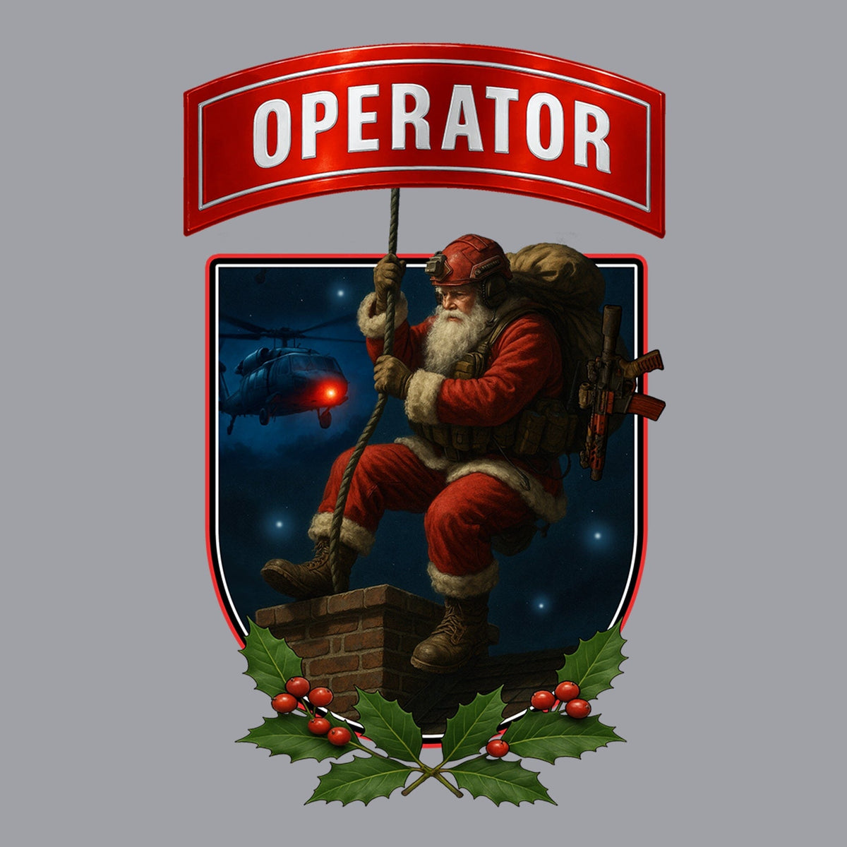 Sgt. Santa Operator Holly Hoodie Hoodies