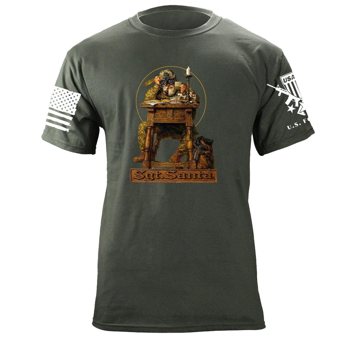 Sgt. Santa Rockwell T-Shirt Shirts 87289-S-MG