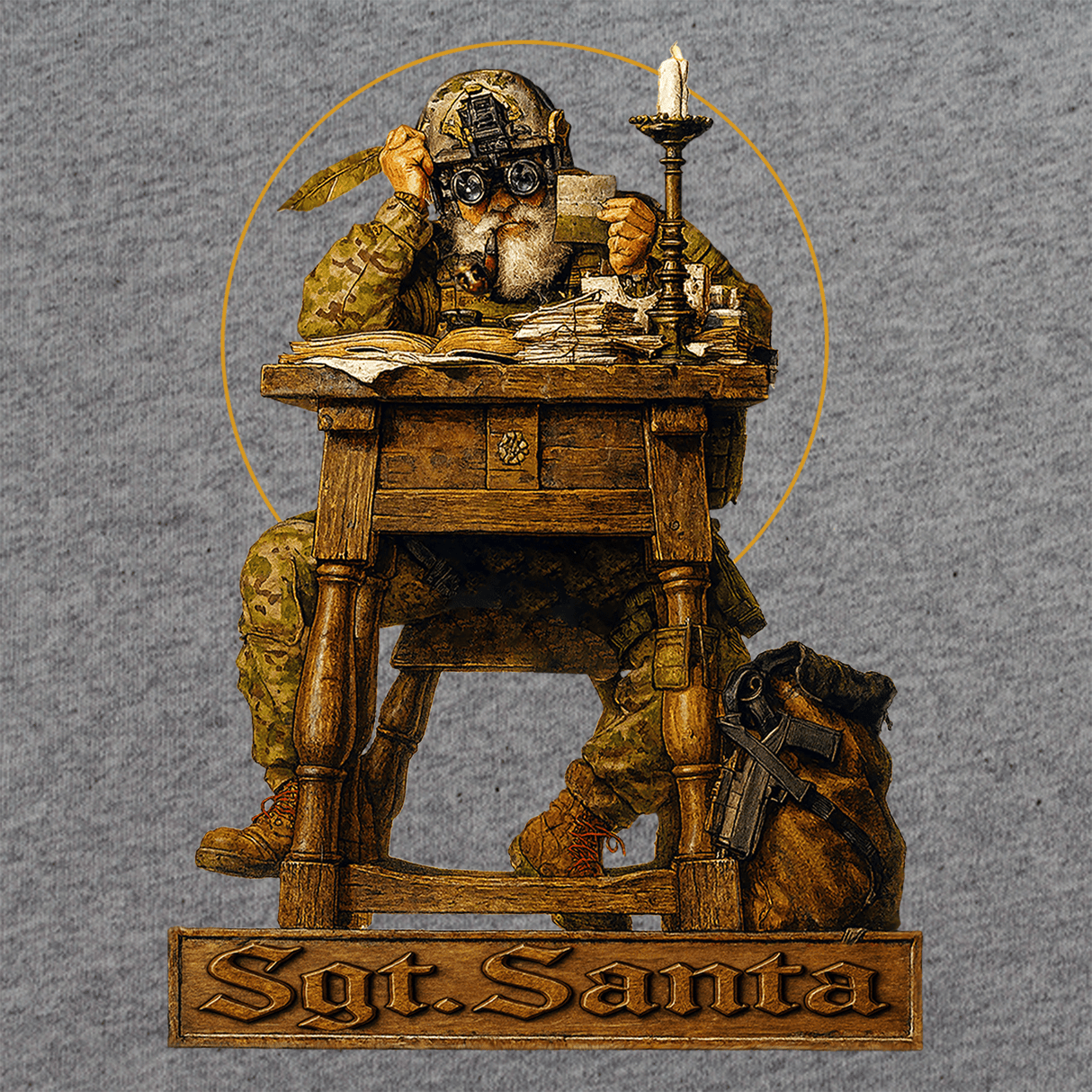 Sgt. Santa Rockwell T-Shirt Shirts
