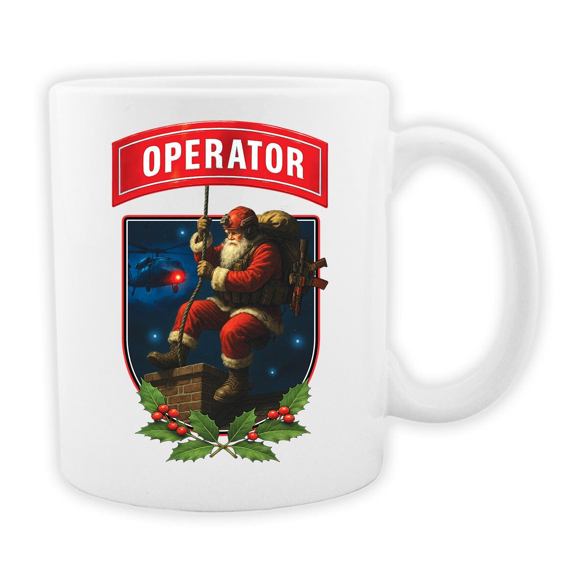 Sgt. Santa Operator Holly Mug Mugs