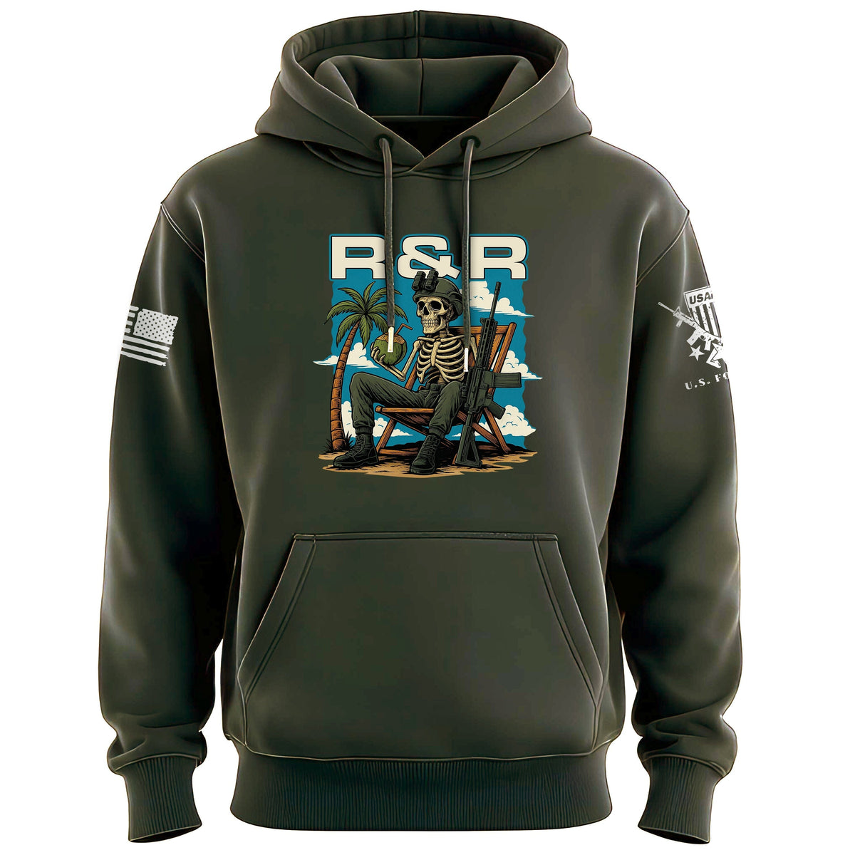 Skeleton Operator R7R Hoodie Hoodies 100245-S-MG