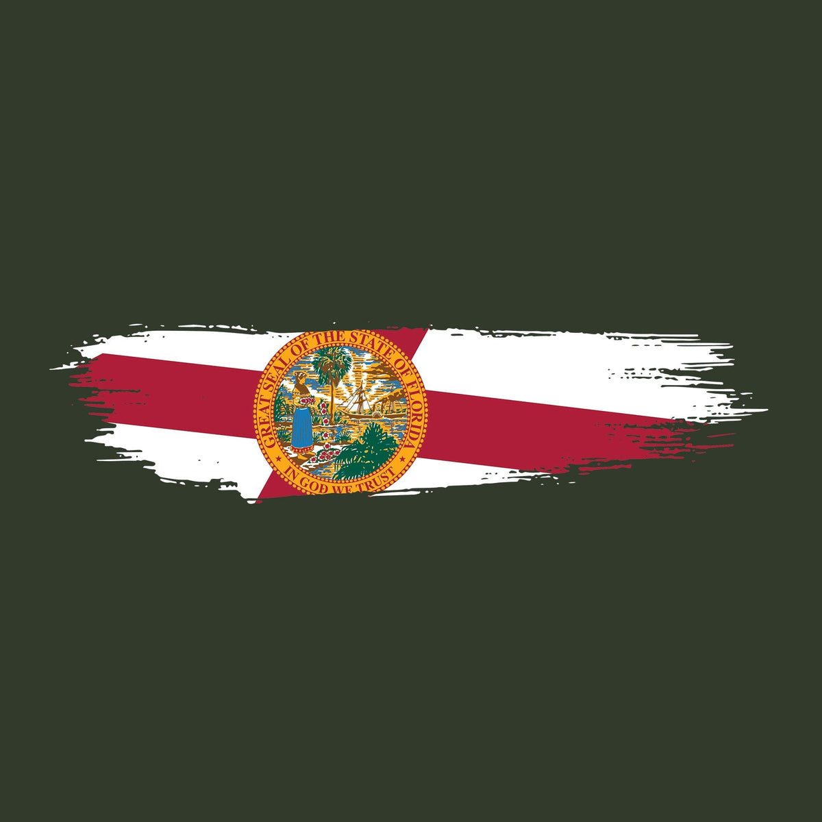 Skinny Horizontal Paint Swatch Florida Flag Hoodie Hoodies