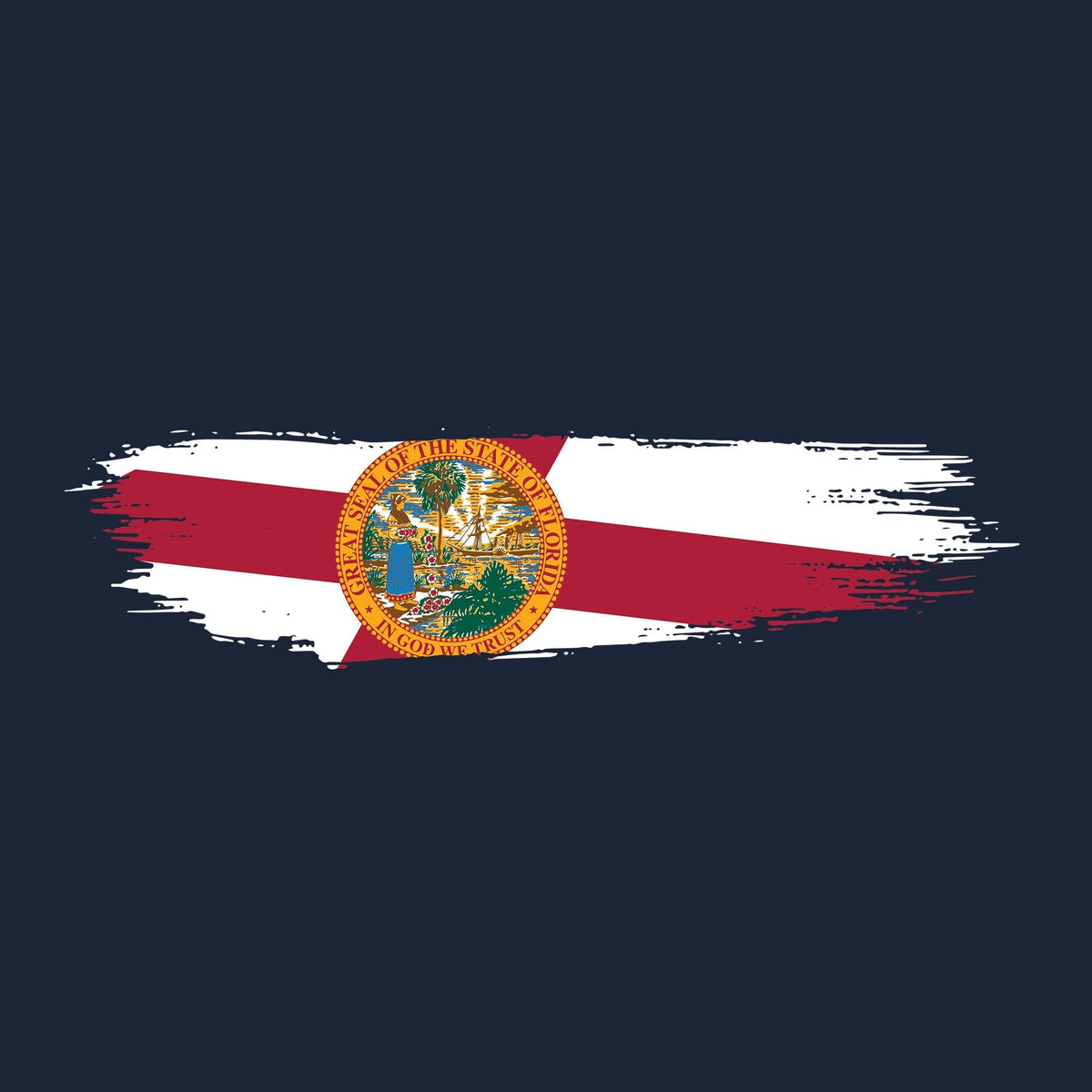Skinny Horizontal Paint Swatch Florida Flag Hoodie Hoodies