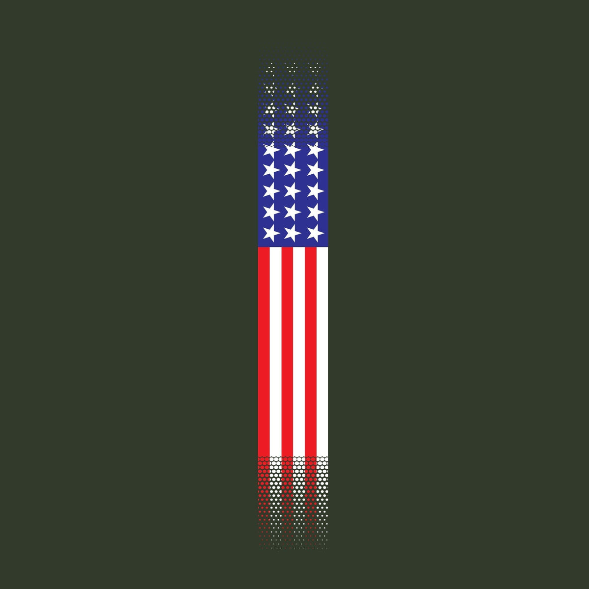 Skinny US Flag Vertical Hoodie Hoodies