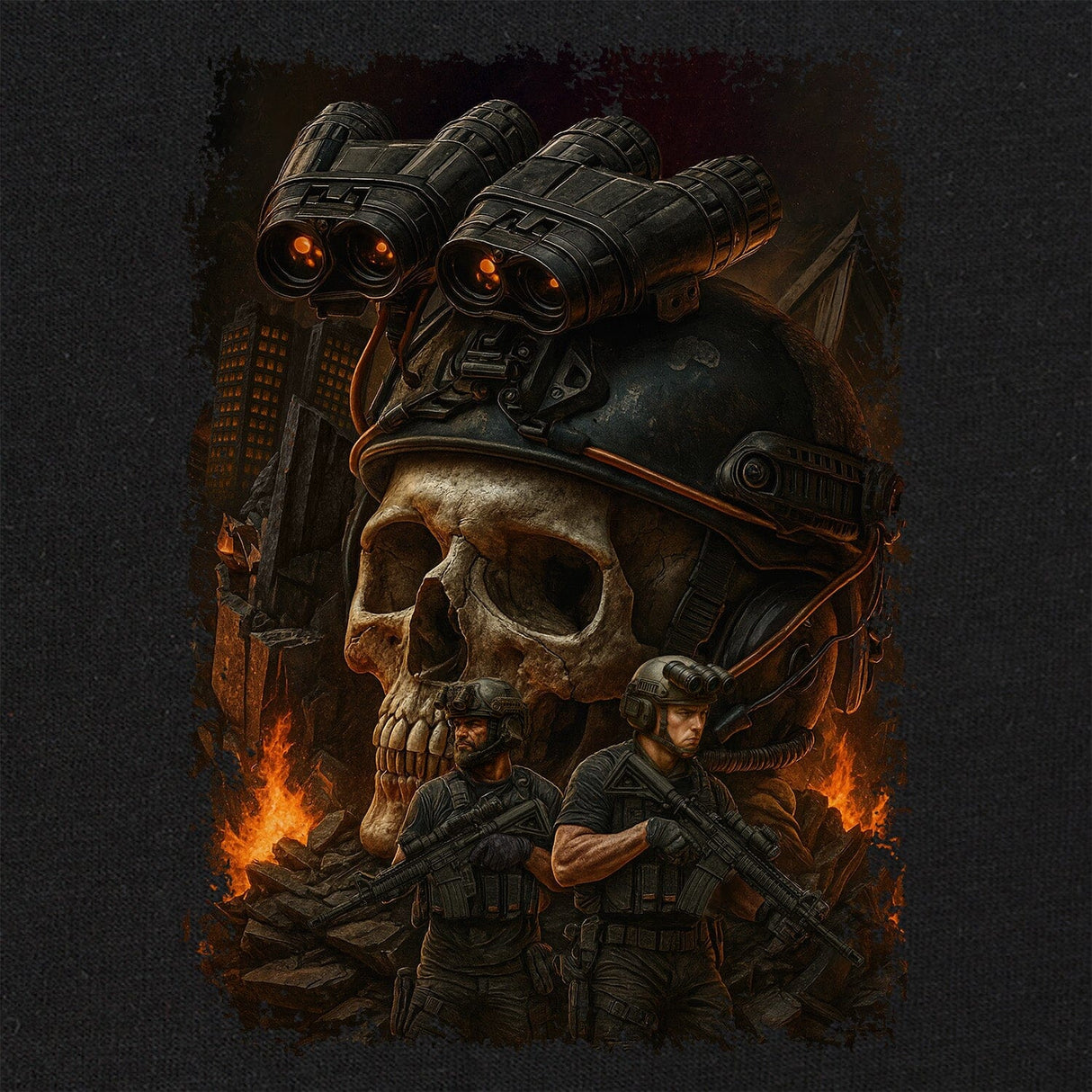 Skull Operator 80's Movie T-Shirt Shirts