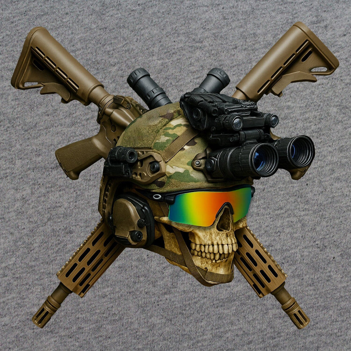 Skull Crossed Guns T-Shirt Shirts