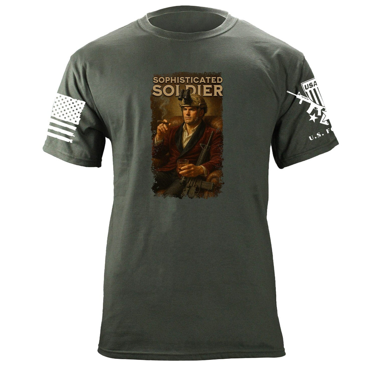 Sophisticated Soldier T-Shirt Shirts 87454-S-MG