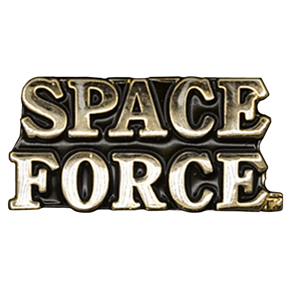 Space Force Text Lapel Pin Lapel Pins