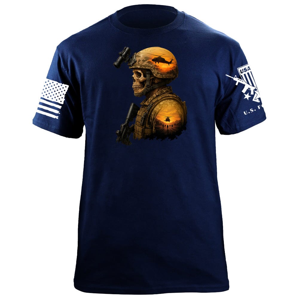 Army Sunset Infantry T-Shirt Shirts 86368-S-NAVY