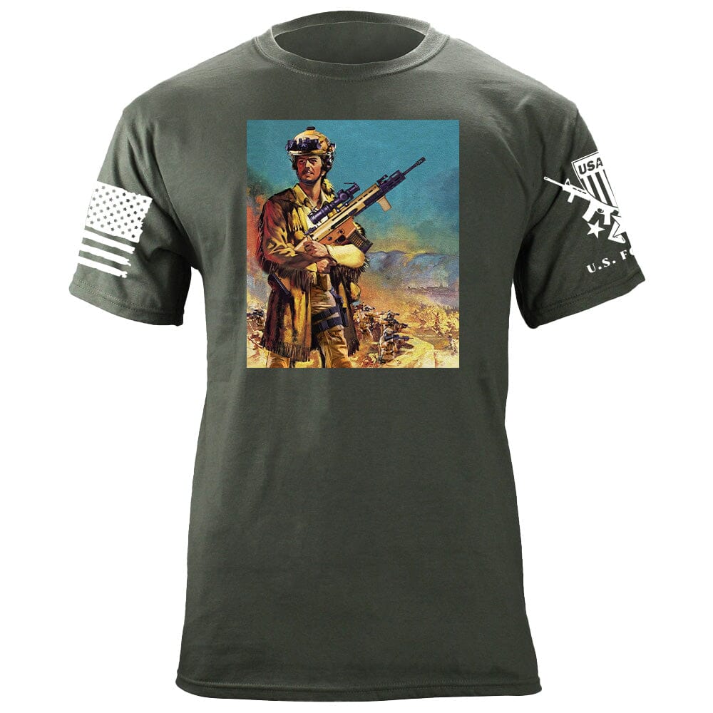 Tactical Davy Crockett Square T-Shirt Shirts 87067-3XL-MG