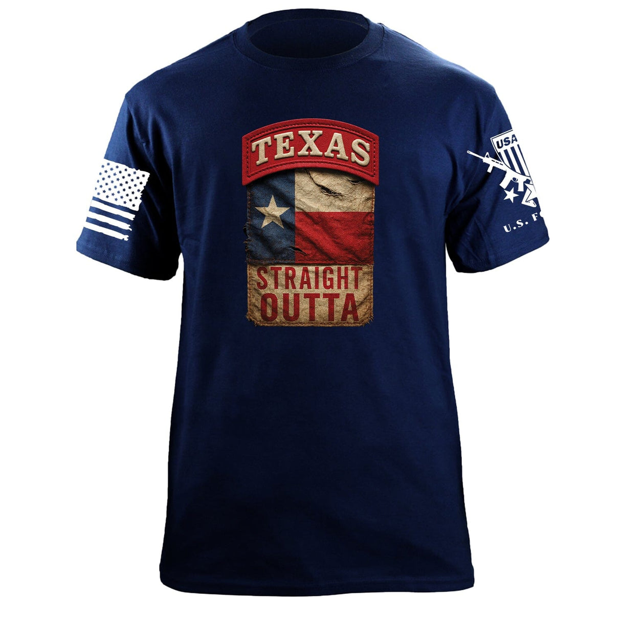 State Tab Shirt: Texas Shirts 86421-S-NAVY