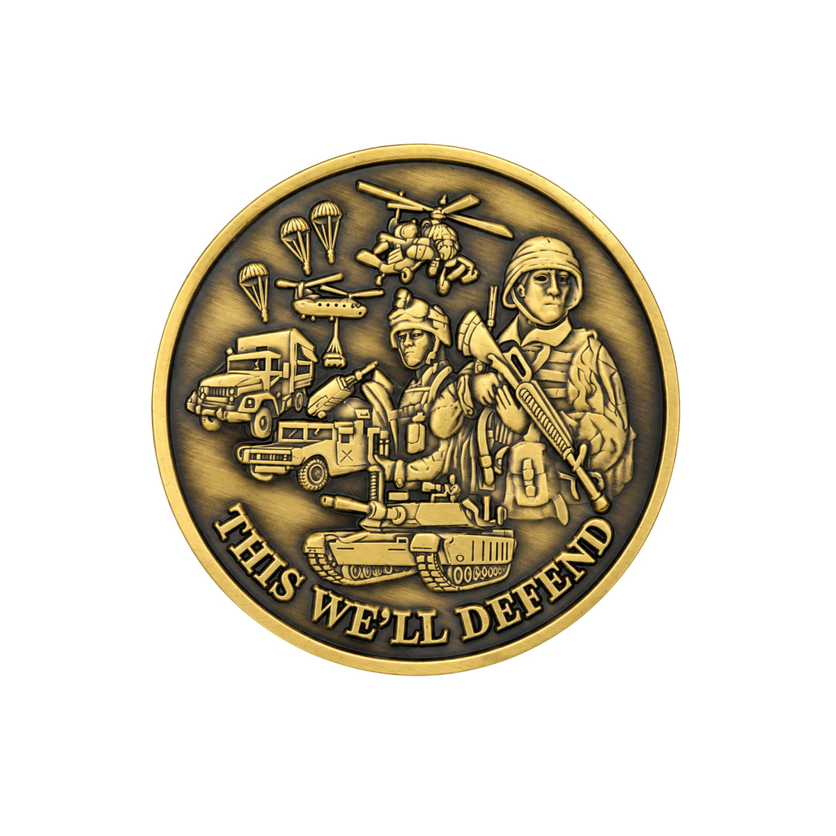 This We'll Defend Bronze Coin - Engravable