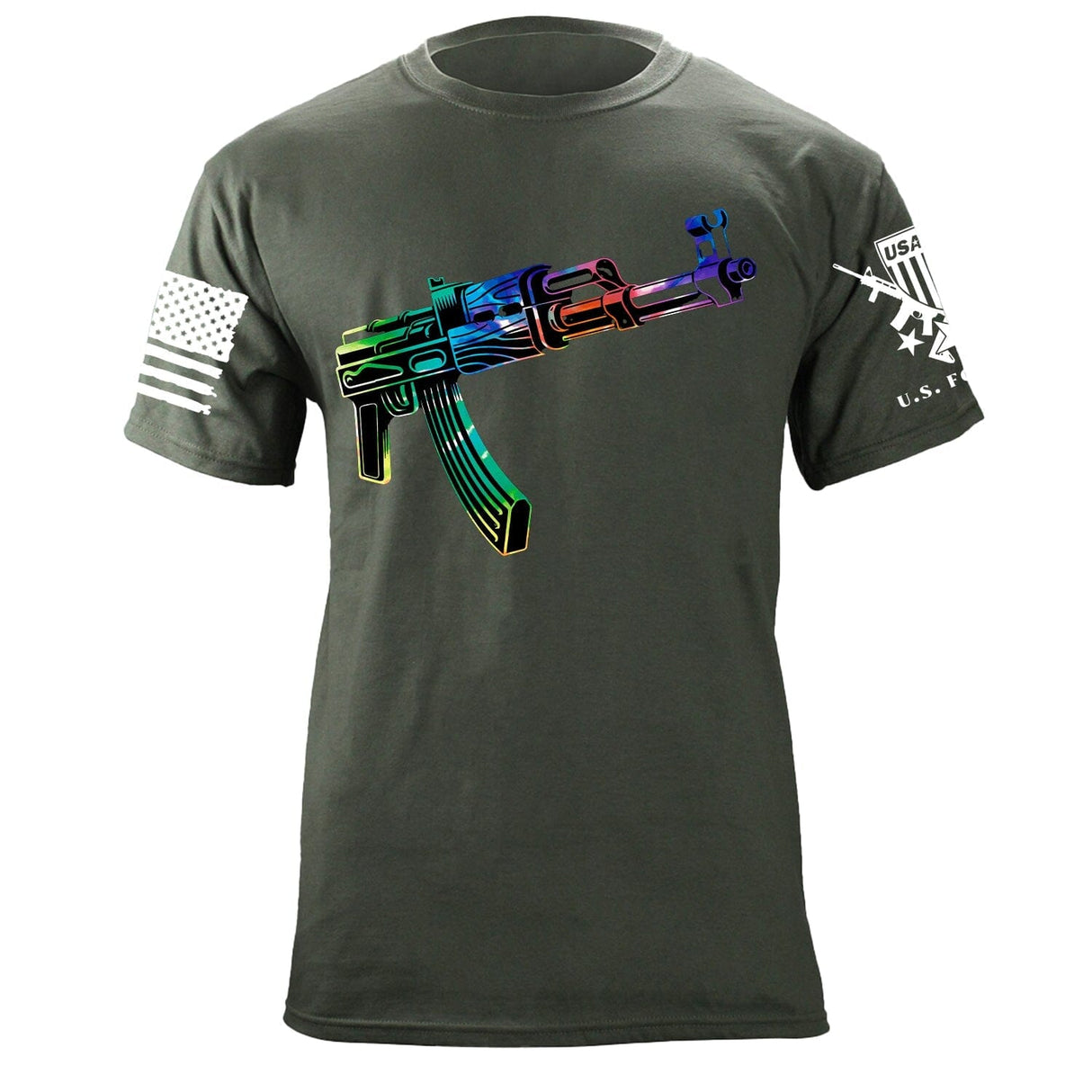 Tie-Die AK-47 T-Shirt Shirts 87226-S-MG