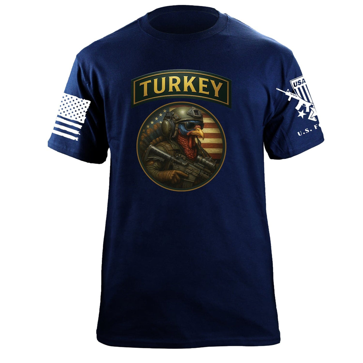 Turkey Operator T-Shirt Shirts 87295-S-NAVY