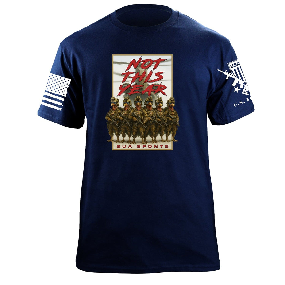 Turkeys - Not This Year T-Shirt Shirts 87296-S-NAVY