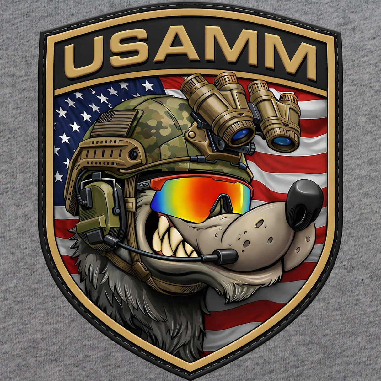 USAMM Shield Wolf T-Shirt Shirts