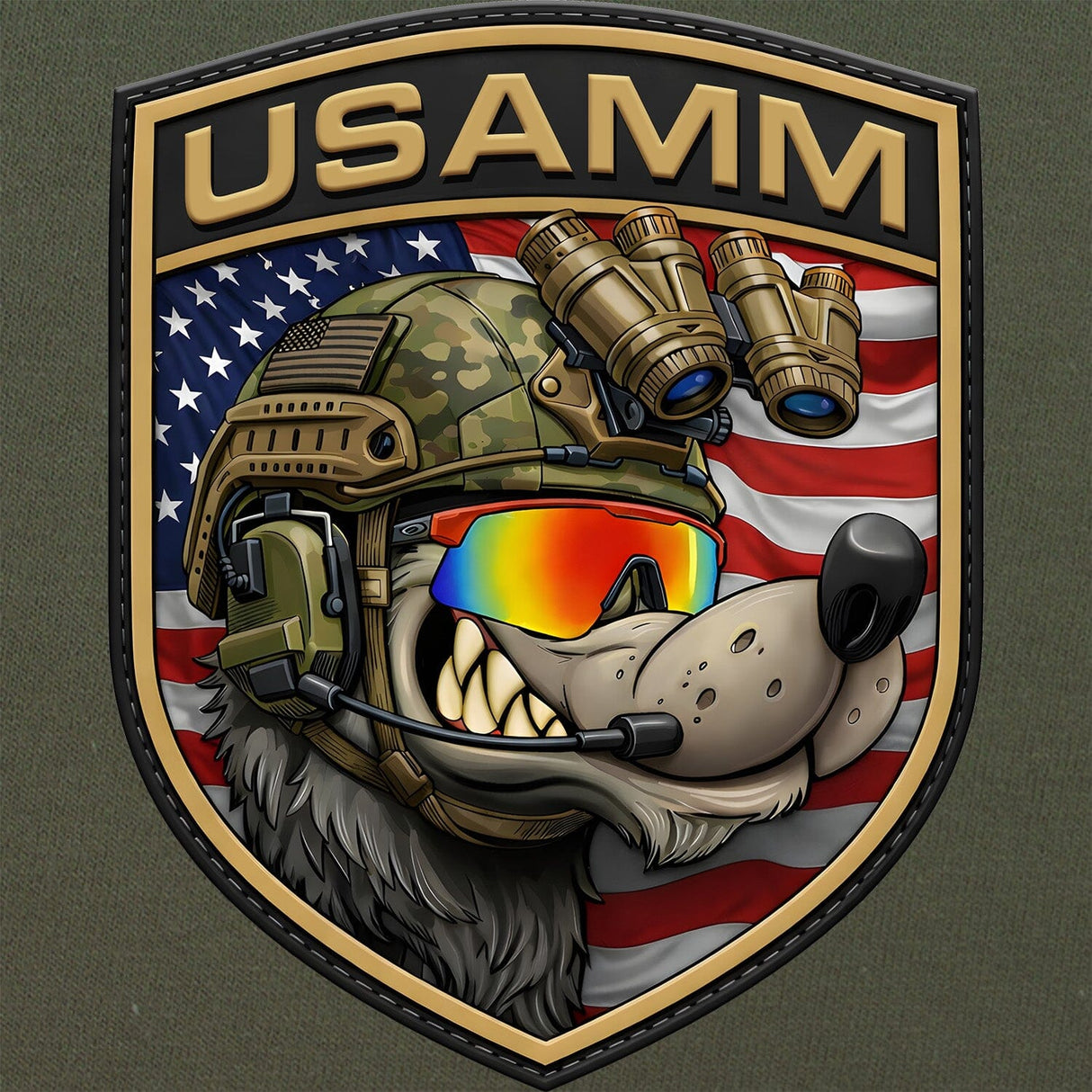 USAMM Shield Wolf T-Shirt Shirts