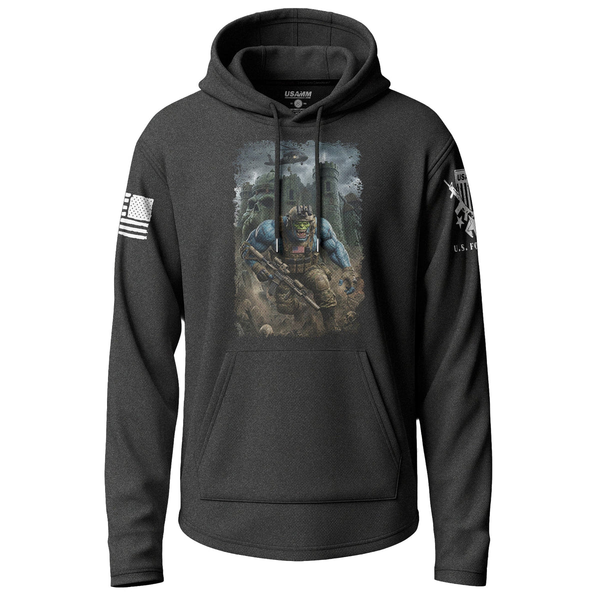 Special Forces Tactical Beast Graphic Lightweight Hoodie Lightweight Hoodie 90003-S-BK-THIN