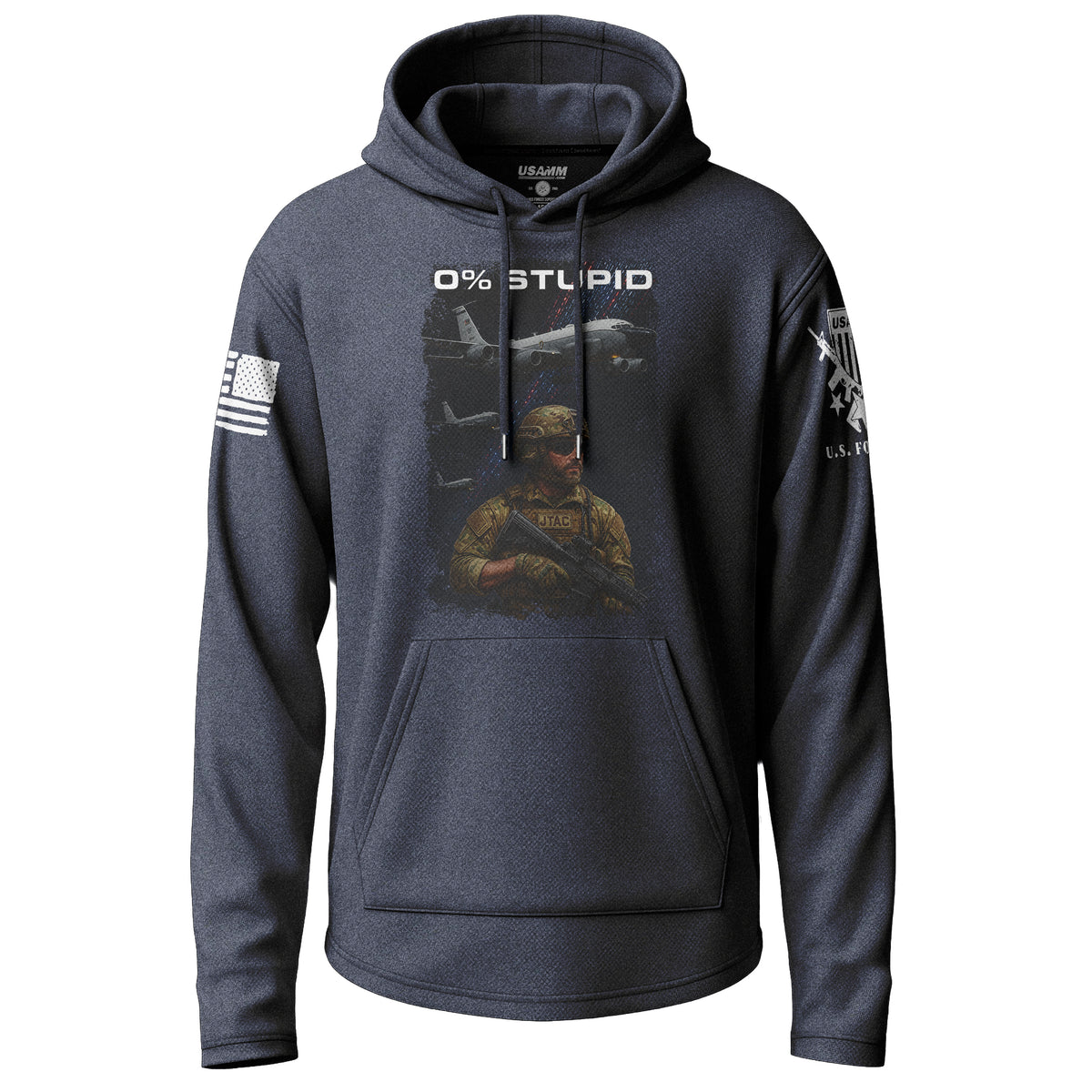0% Stupid JTAC Tactical Graphic Lightweight Hoodie