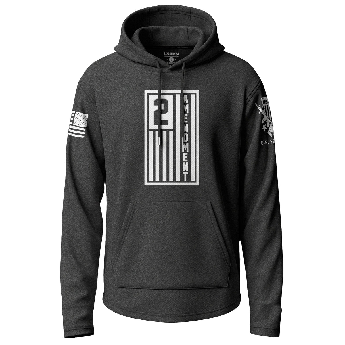 2A Draped Flag Lightweight Hoodie Lightweight Hoodie 90005-S-BK-THIN