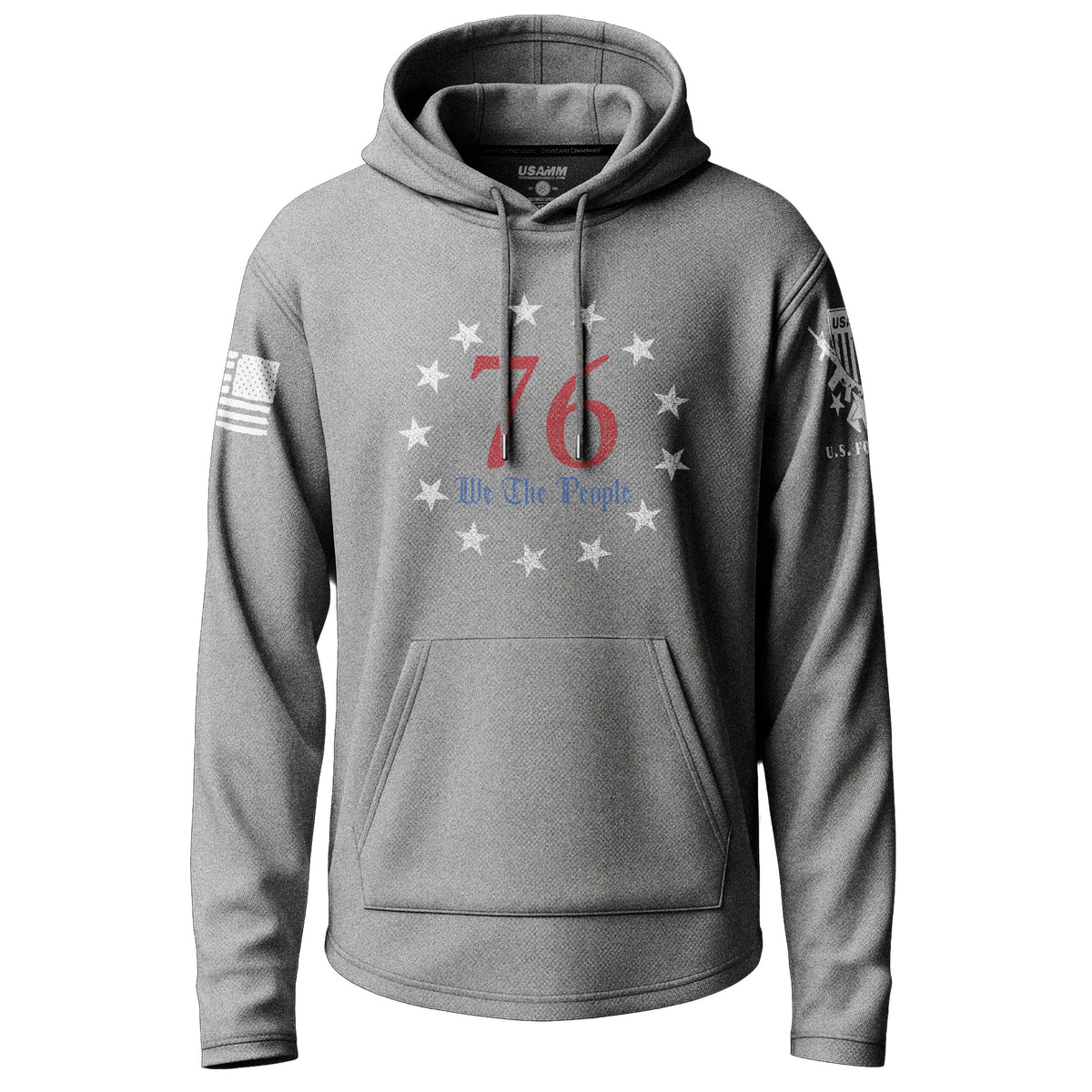1776 We The People Betsy Ross Graphic Lightweight Hoodie Lightweight Hoodie 90012-S-HG-THIN