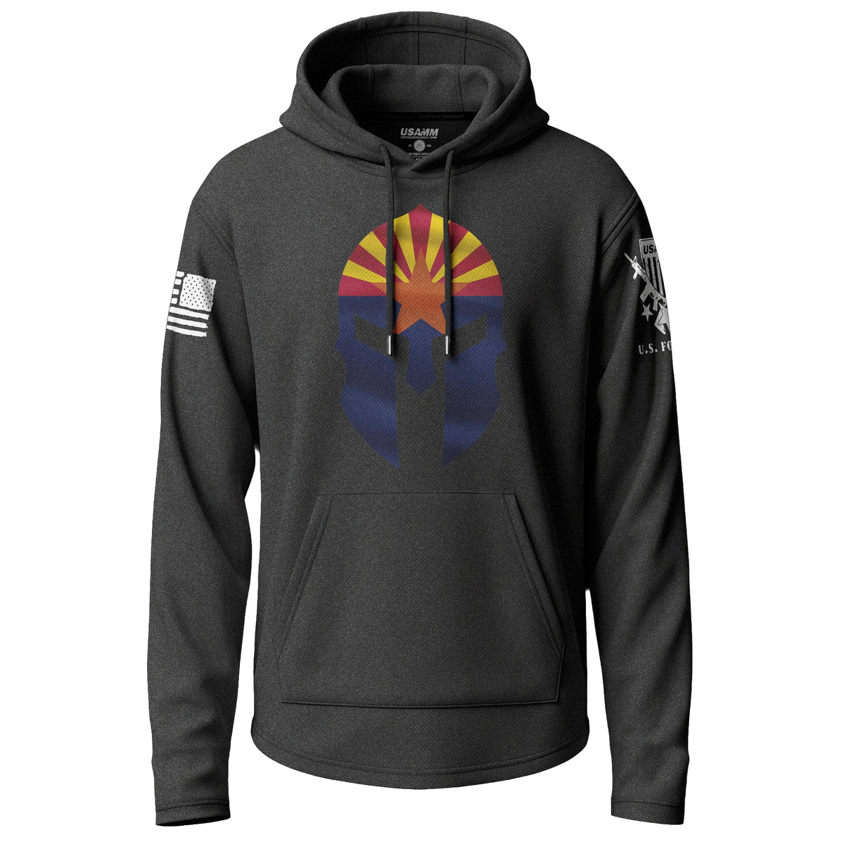 Arizona Spartan Flag Graphic Lightweight Hoodie Lightweight Hoodie 90038-S-BK-THIN