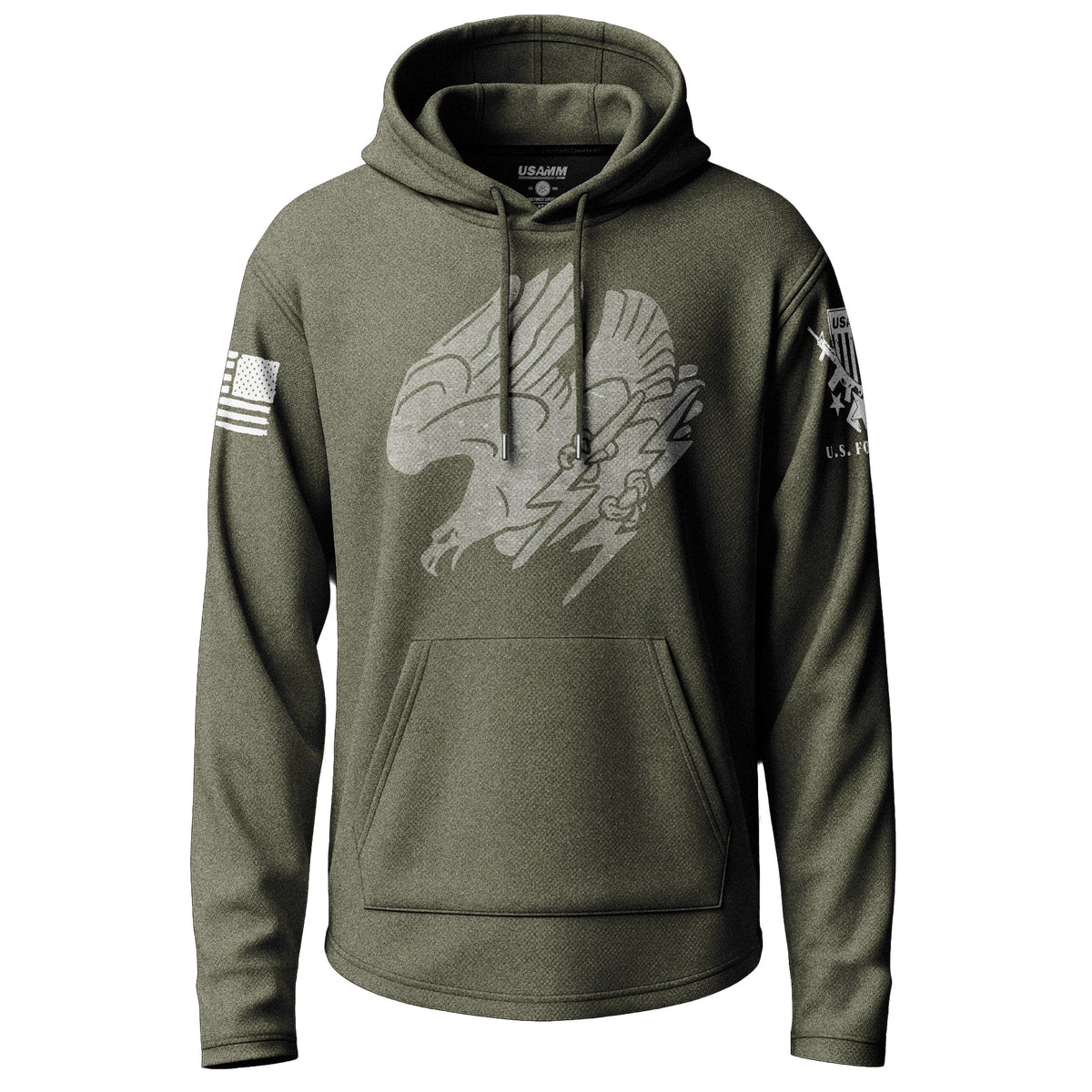 Air Medal White Subdued Lightweight Hoodie Lightweight Hoodie 90079-S-MG-THIN