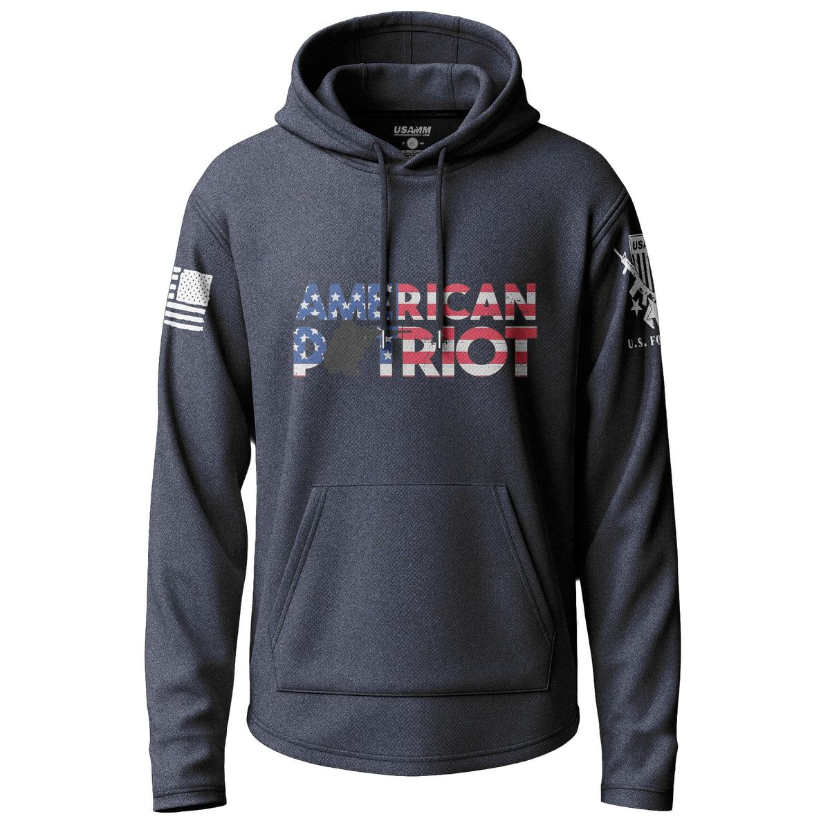 American Patriot Gunfighter Graphic Lightweight Hoodie Lightweight Hoodie 90096-S-NAVY-THIN