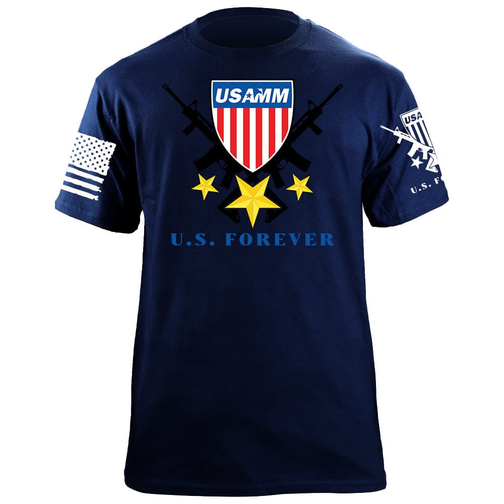 USAMM SHIELD COLORS T-Shirt Shirts 87113-S-NAVY