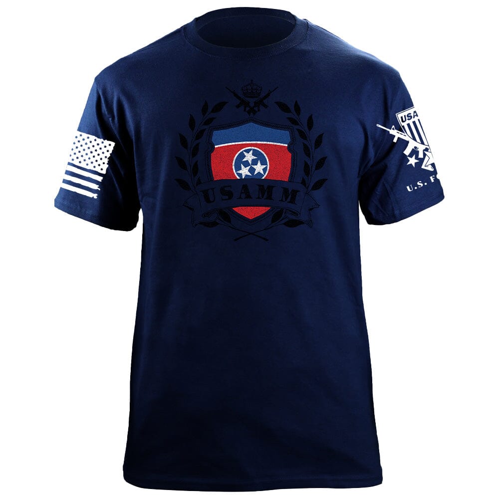 USAMM Shield Tennessee Flag T-Shirt Shirts 87076-S-NAVY