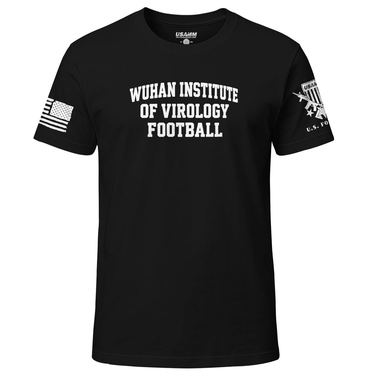 Wuhan Institute of Virology Football Graphic T-Shirt Shirts 88237-S-BK