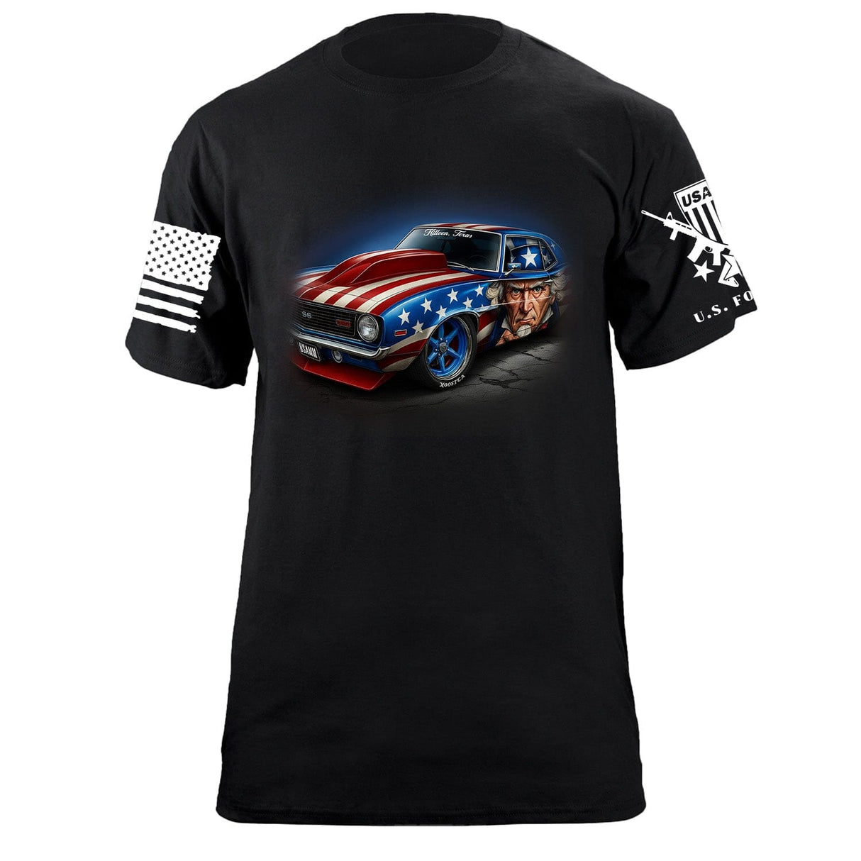 Uncle Sam Camaro T-Shirt Shirts 87459-S-BK